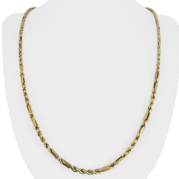 14k Yellow Gold 8.5g Hollow Light 3mm Milano Rope Chain Necklace 24