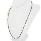 14k Yellow Gold 8.5g Hollow Light 3mm Milano Rope Chain Necklace 24"