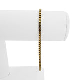 14k Yellow Gold 10.2g Solid Men's 2.5mm Box Link Bracelet Italy 8.75"