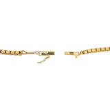 14k Yellow Gold 10.2g Solid Men's 2.5mm Box Link Bracelet Italy 8.75"