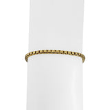 14k Yellow Gold 10.2g Solid Men's 2.5mm Box Link Bracelet Italy 8.75"