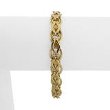14k Yellow Gold 9.1g Ladies Polished 8mm Fancy Link Bracelet Italy 7"