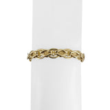 14k Yellow Gold 9.1g Ladies Polished 8mm Fancy Link Bracelet Italy 7"