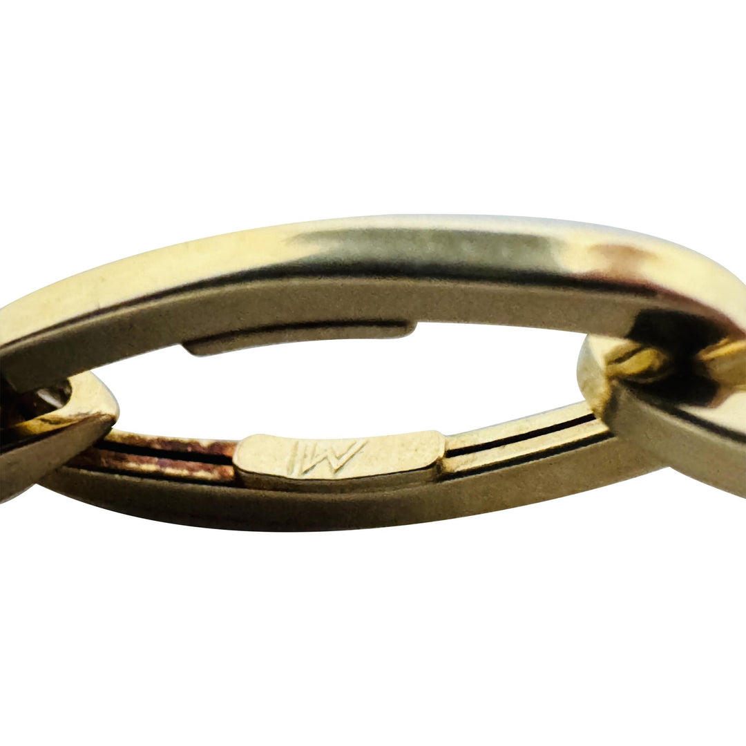 18k Yellow Gold 11.1g Hollow Light 7.5mm Rhombus Link Chain Necklace Italy 20"