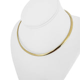 14k Yellow Gold 25.5g Solid Vintage 4mm Omega Link Necklace Italy 16"