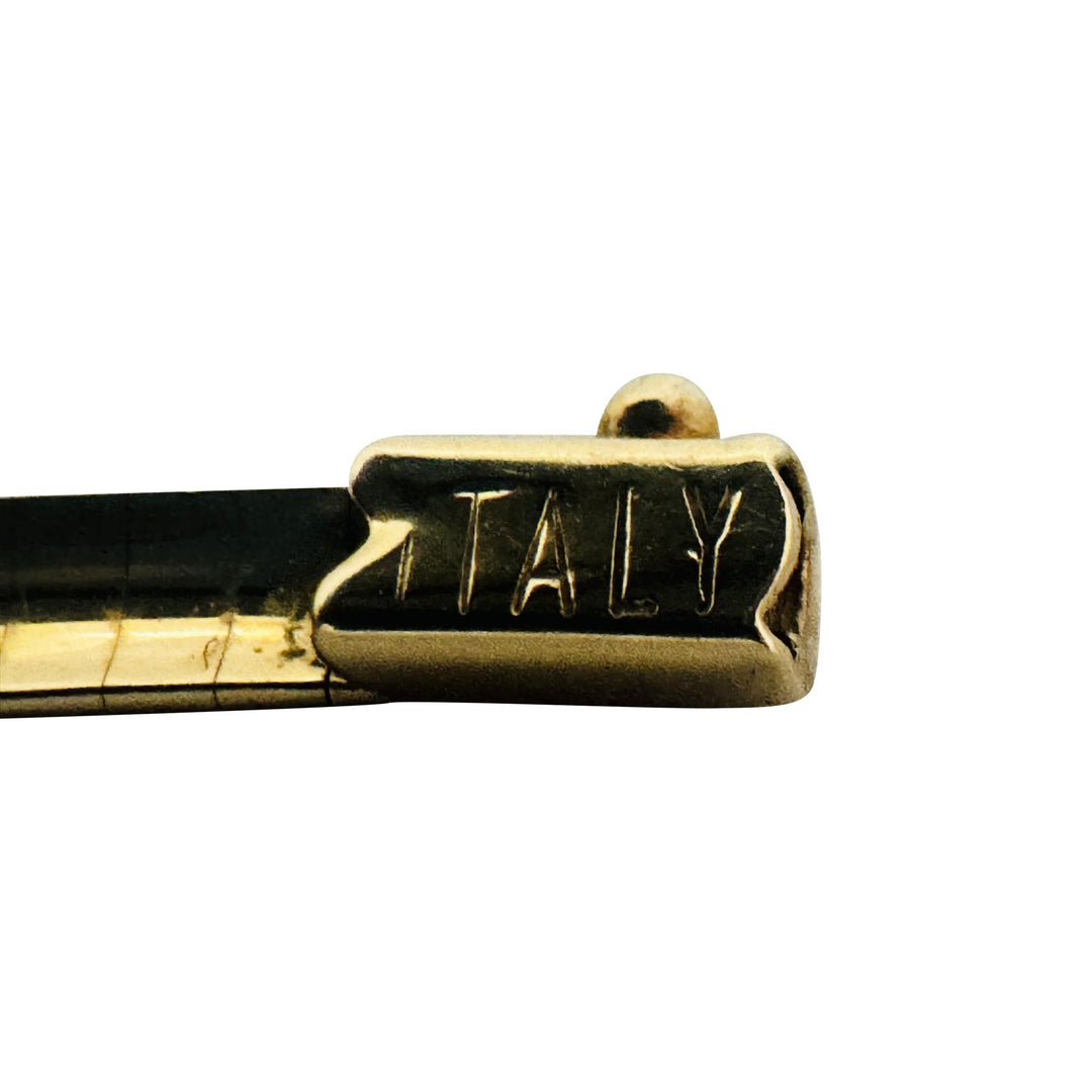 14k Yellow Gold 25.5g Solid Vintage 4mm Omega Link Necklace Italy 16"