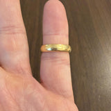 18k Yellow Gold 6.2g Vintage Solid Polished 4.2mm Band Ring Size 6