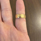18k Yellow Gold 4.3g Vintage Solid Polished 6.5mm Band Ring Size 6.5