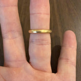 Antique 18k Yellow Gold 5.3g Vintage Solid Polished 3.5mm Band Ring Size 7.5