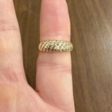 18k Yellow Gold and 0.50cttw Diamond Vintage Ladies Band Ring Size 5