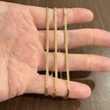14k Yellow Gold 13.4g Solid Vintage 2.5mm Serpentine Link Necklace Italy 27"