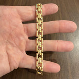 14k Yellow Gold 15.6g Milor Vintage Polished 11.5mm Fancy Link Bracelet Italy 7"