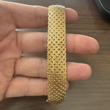 18k Yellow Gold 58.5g Solid Very Heavy UnoAErre Fancy Link Bracelet Italy 7.5"