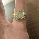 14k Yellow Gold and 0.75cttw Diamond Men's Vintage Ring Size 9.5