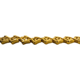 24k Pure Yellow Gold 17.9g Solid Heavy 7.5mm Fancy Link Bracelet 7"