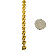 24k Pure Yellow Gold 17.9g Solid Heavy 7.5mm Fancy Link Bracelet 7"
