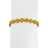 24k Pure Yellow Gold 17.9g Solid Heavy 7.5mm Fancy Link Bracelet 7"