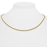 22k Yellow Gold 9.5g Solid Thin 2mm Curb Link Chain Necklace 17.5"