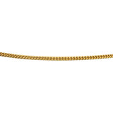 22k Yellow Gold 9.5g Solid Thin 2mm Curb Link Chain Necklace 17.5"