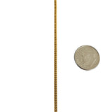 22k Yellow Gold 9.5g Solid Thin 2mm Curb Link Chain Necklace 17.5"
