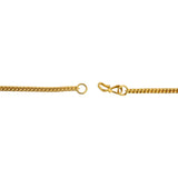 22k Yellow Gold 9.5g Solid Thin 2mm Curb Link Chain Necklace 17.5"