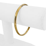 18k Yellow Gold 6g Ladies Vintage 5mm Floral Bangle Bracelet 7.5"