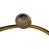18k Yellow Gold 6g Ladies Vintage 5mm Floral Bangle Bracelet 7.5"