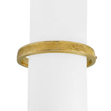 18k Yellow Gold 19g Vintage Satin Finish 8.5mm Bangle Bracelet 7"