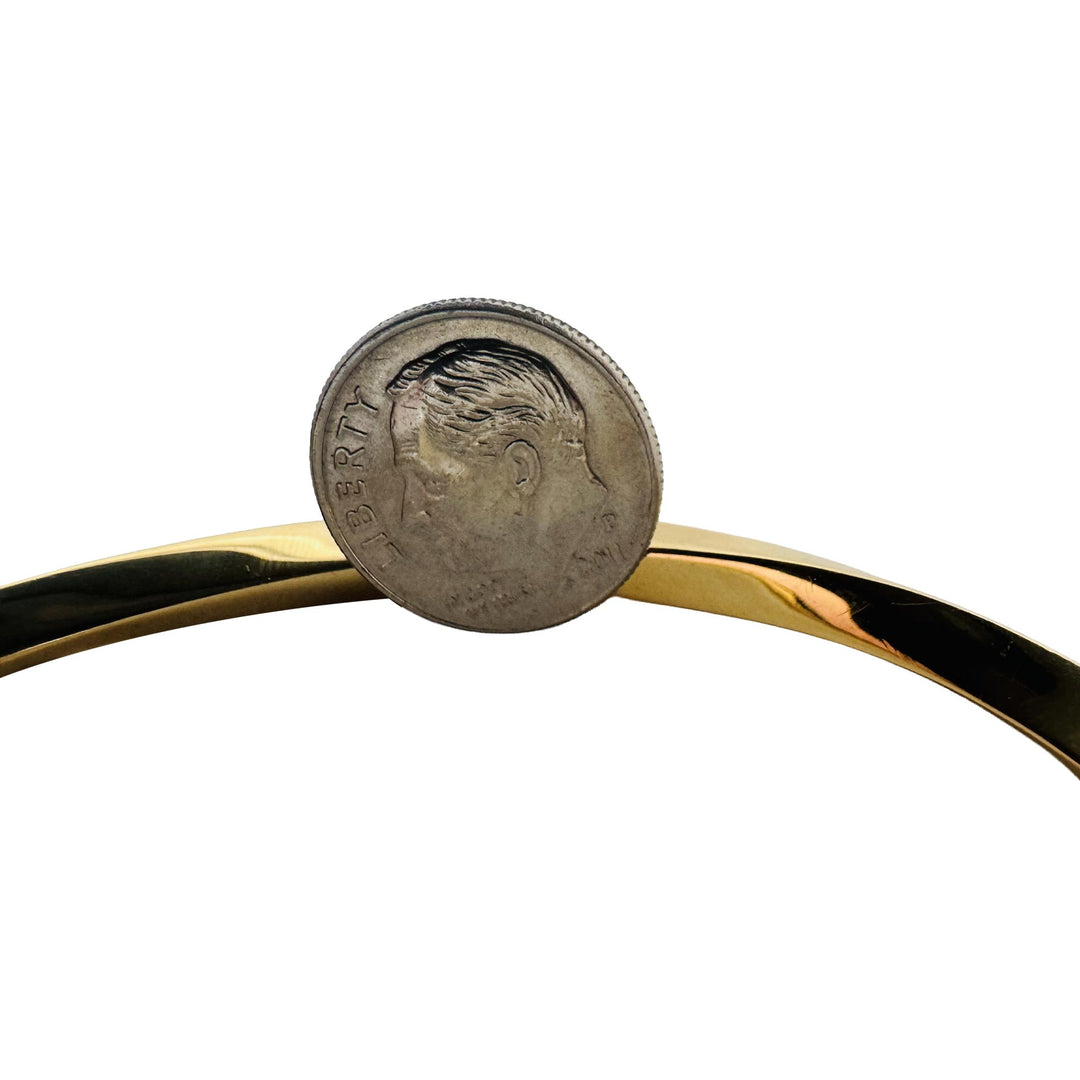 18k Yellow Gold 18g Solid Vintage 5.5mm Twisted Bangle Bracelet 7.25"
