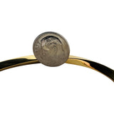 18k Yellow Gold 18g Solid Vintage 5.5mm Twisted Bangle Bracelet 7.25"