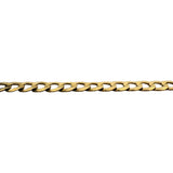 18k Yellow Gold 6g Milor Flat 4.5mm Curb Link Bracelet Italy 7.5"
