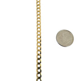 18k Yellow Gold 6g Milor Flat 4.5mm Curb Link Bracelet Italy 7.5"