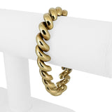 14k Yellow Gold 16.2g Ladies Polished 11mm San Marco Link Bracelet Peru 7.25"