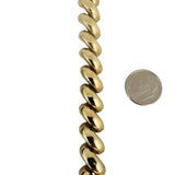14k Yellow Gold 16.2g Ladies Polished 11mm San Marco Link Bracelet Peru 7.25"