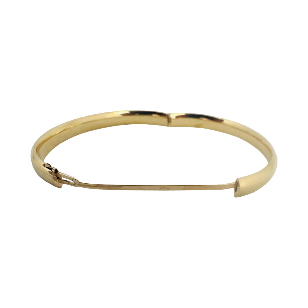 14k Yellow Gold 8.2g Ladies Polished 6.5mm Bangle Bracelet 7.5"