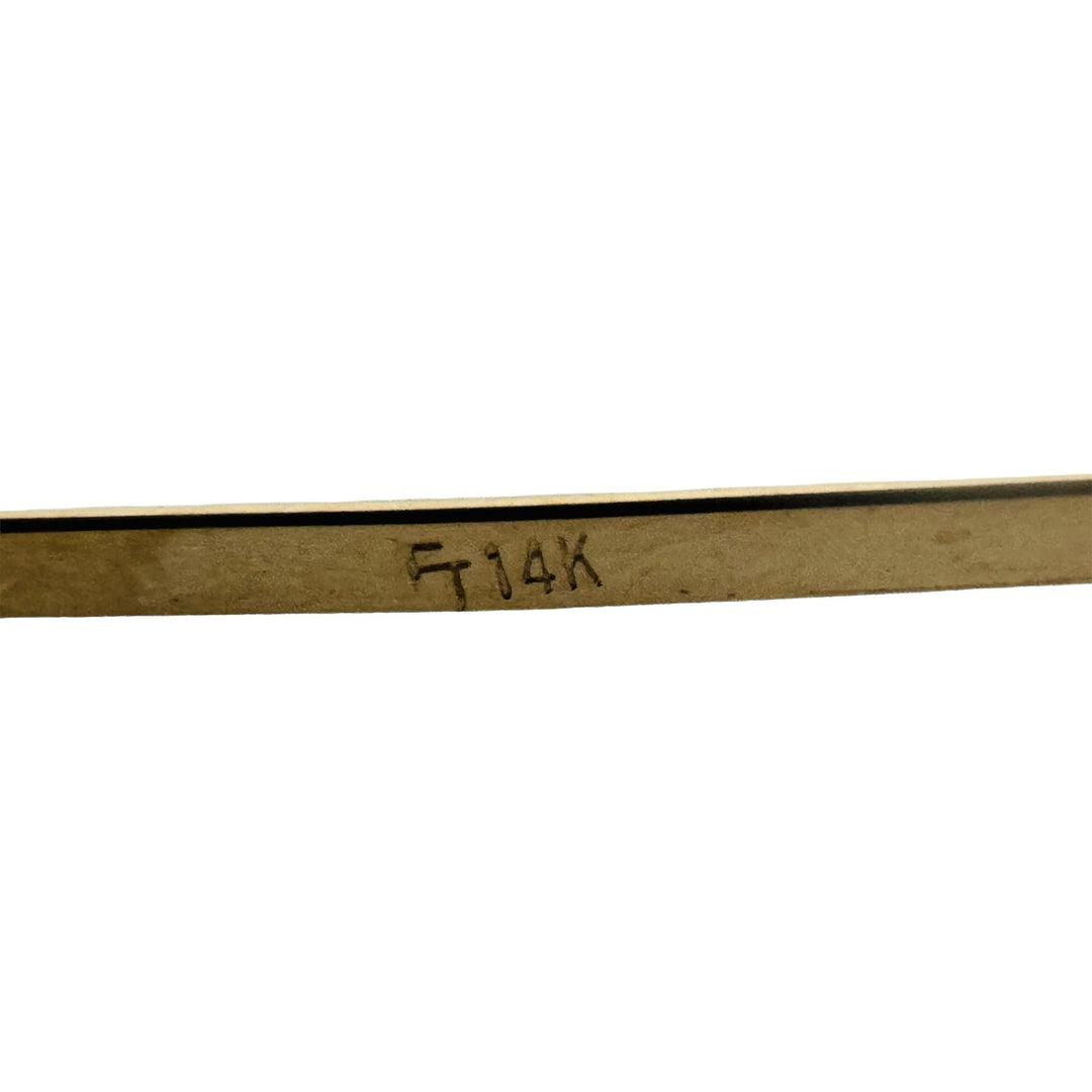 14k Yellow Gold 8.2g Ladies Polished 6.5mm Bangle Bracelet 7.5"