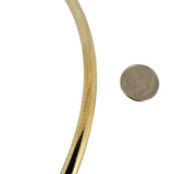 14k Yellow Gold 31.8g Solid Heavy 6mm Omega Link Necklace 16"