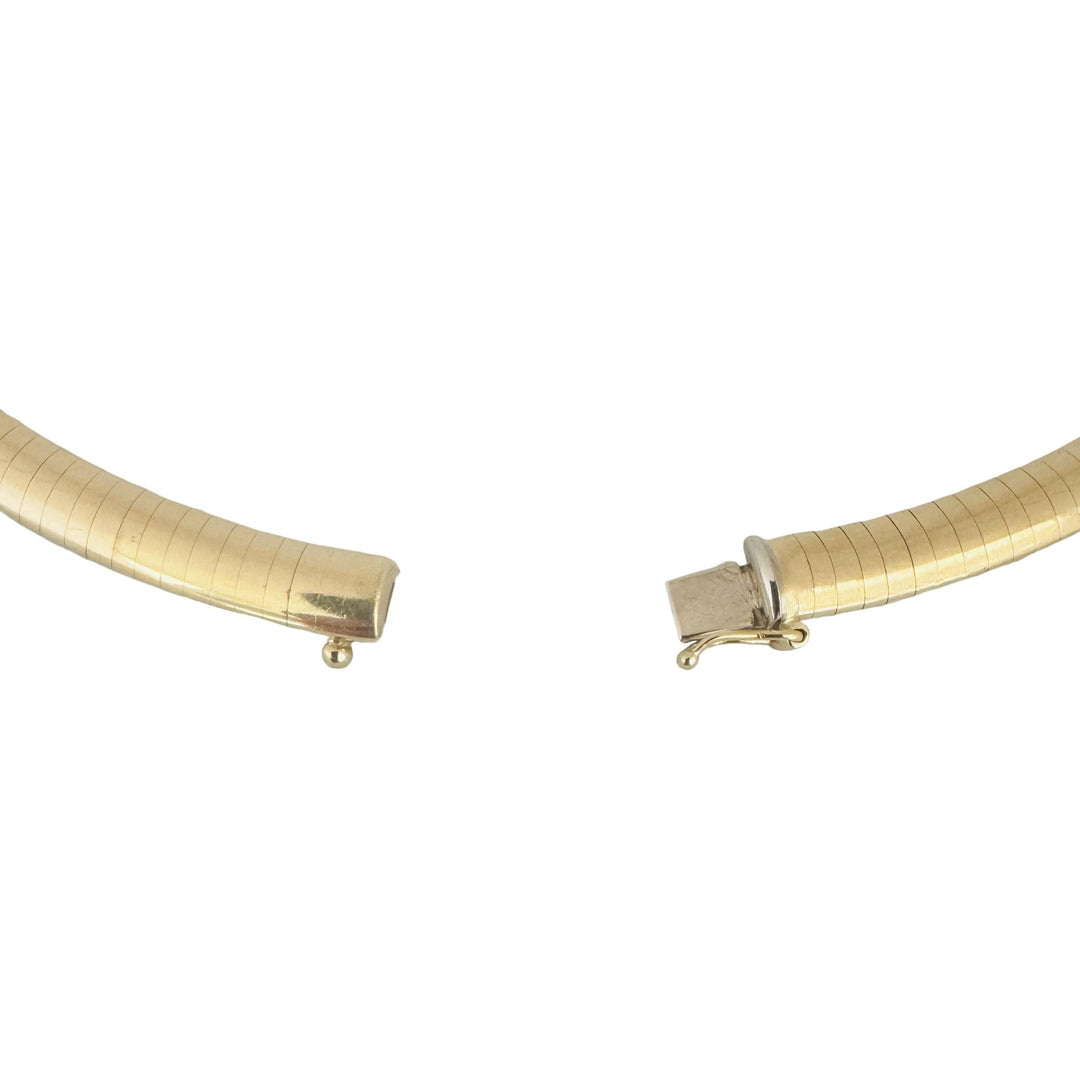 14k Yellow Gold 31.8g Solid Heavy 6mm Omega Link Necklace 16"