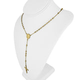 14k Yellow Gold 13.7g Vintage Children's Beaded Rosary Necklace 20"