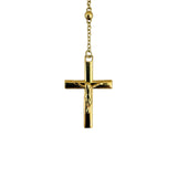 14k Yellow Gold 13.7g Vintage Children's Beaded Rosary Necklace 20"