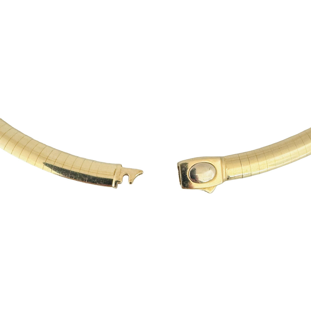 14k Yellow Gold 33.5g Solid Heavy 6mm Omega Link Necklace 16"