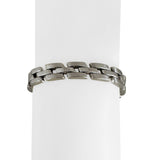 14k White Gold 21.5g Vintage Solid 8mm Panther Link Bracelet 7.5"