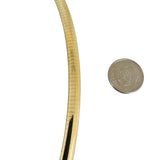 14k Yellow Gold 36g Solid Heavy 6mm Omega Link Necklace Italy 16"