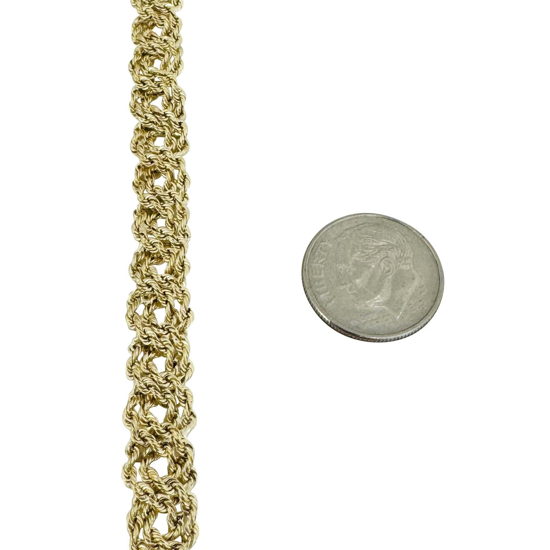 Gold braided rope bracelet store