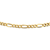 19k Portuguese Yellow Gold 13g Solid 3mm Figaro Link Chain Necklace 24"