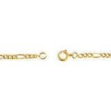 19k Portuguese Yellow Gold 13g Solid 3mm Figaro Link Chain Necklace 24"