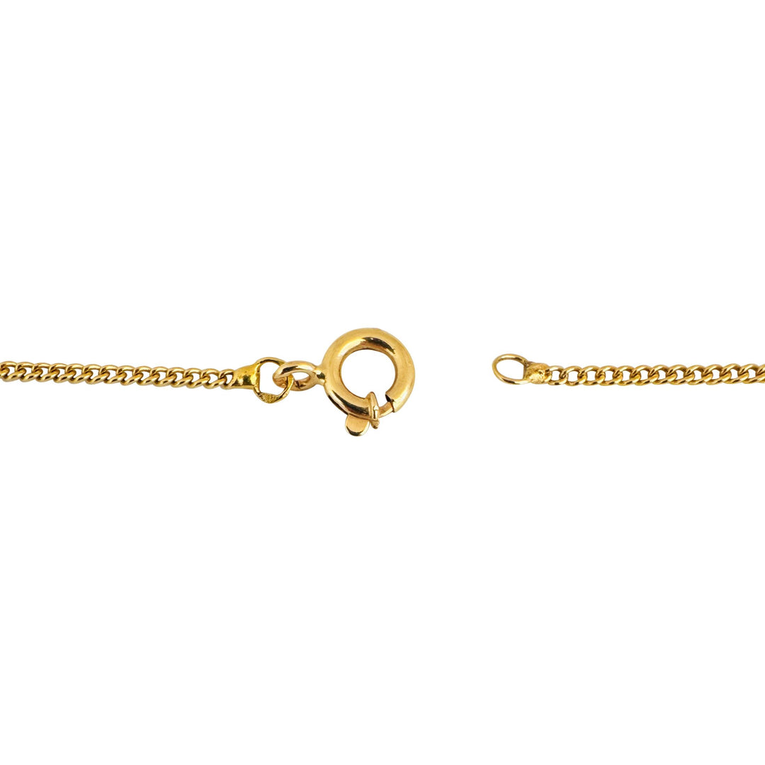 19k Portuguese Yellow Gold 5.8g Curb Chain and Crucifix Pendant Necklace 24"