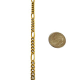 18k Yellow Gold 23.4g Solid Vintage 4.2mm Figaro Link Chain Necklace Italy 16"