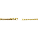 18k Yellow Gold 7.3g Ladies Light 3mm Wheat Link Chain Necklace 15.5"
