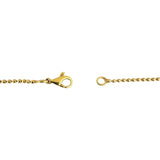 18k Yellow Gold and Diamond Station Ball Necklace and Puffy Heart Pendant 30"